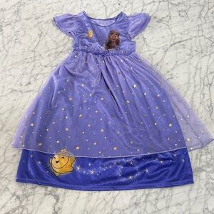 DISNEY WISH Movie Dress Sz 5 Asha & Star Purple Fantasy Nightgown Girls Play
